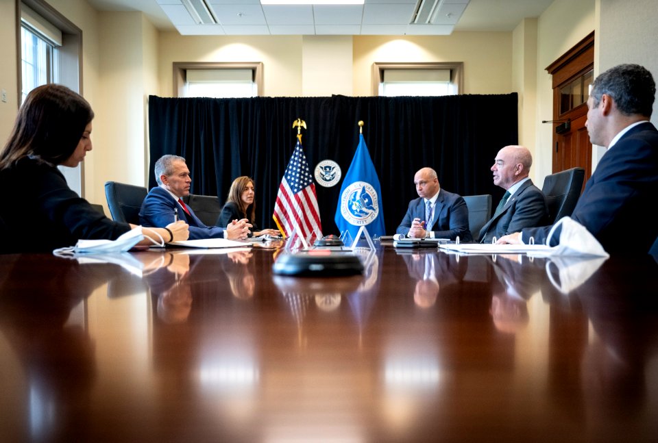 DHS Secretary Alejandro Mayorkas Meets With Israeli Ambassador 07