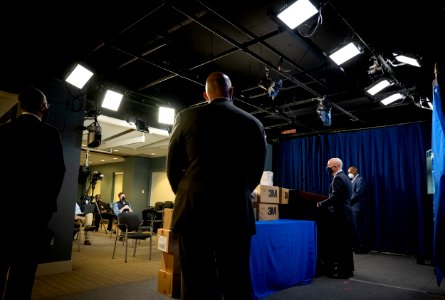 DHS Secretary Mayorkas Press Conference on Counterfeit N95 Masks (50956288822)