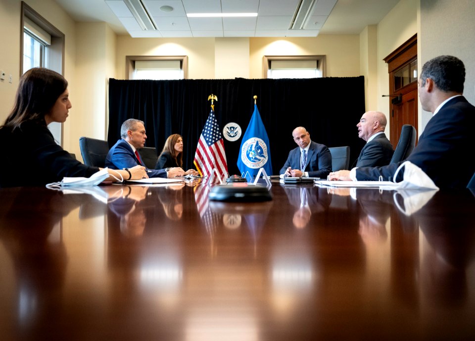 DHS Secretary Alejandro Mayorkas Meets With Israeli Ambassador 10
