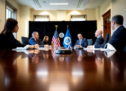 DHS Secretary Alejandro Mayorkas Meets With Israeli Ambassador 10