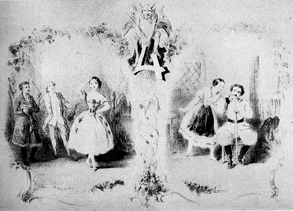Diable a Quatre -Lithograph -1845