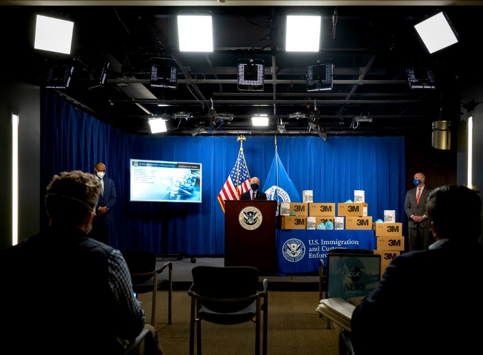 DHS Secretary Mayorkas Press Conference on Counterfeit N95 Masks (50955480833)