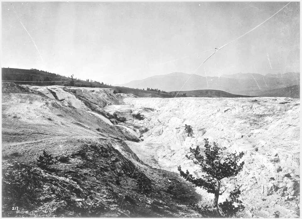 Diana's Bathing Pools, nearer view. Mammoth Hot Springs, Yellowstone. - NARA - 516681
