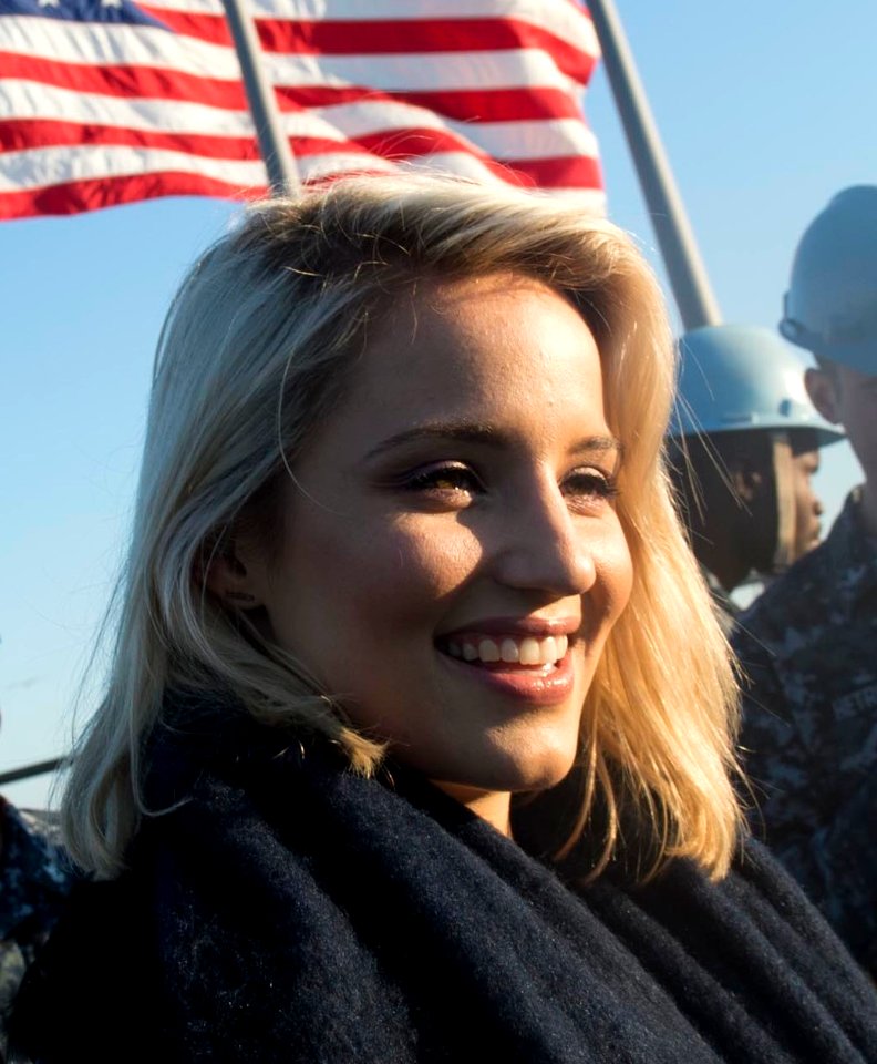 Dianna Agron with USO 2014 (cropped)