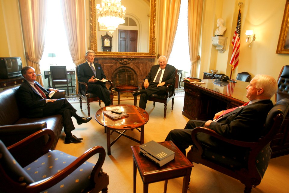 Dick Cheney meets with Lindsey Graham, John Warner, and John McCain