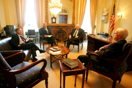 Dick Cheney meets with John Warner, John McCain, and Lindsey Graham