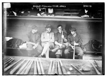 Dick Rudolph, manager George Stallings, Lefty Tyler, Bill James, Boston NL (baseball) LCCN2014697793