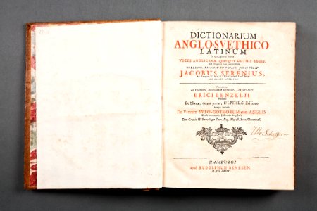 Dictionarium anglo svethico latinum, Serenius, 1734 - Skoklosters slott - 86206 photo