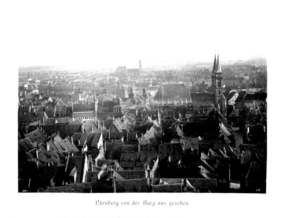 Die Baudenkmäler der Stadt Nürnberg 002 Nürnberg von der Burg aus gesehen