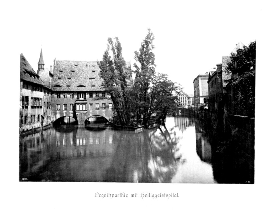 Die Baudenkmäler der Stadt Nürnberg 005 Pegnitzparthie mit Heiliggeistspital