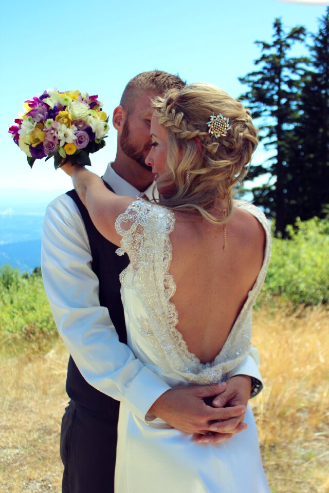 Outdoors woman wedding