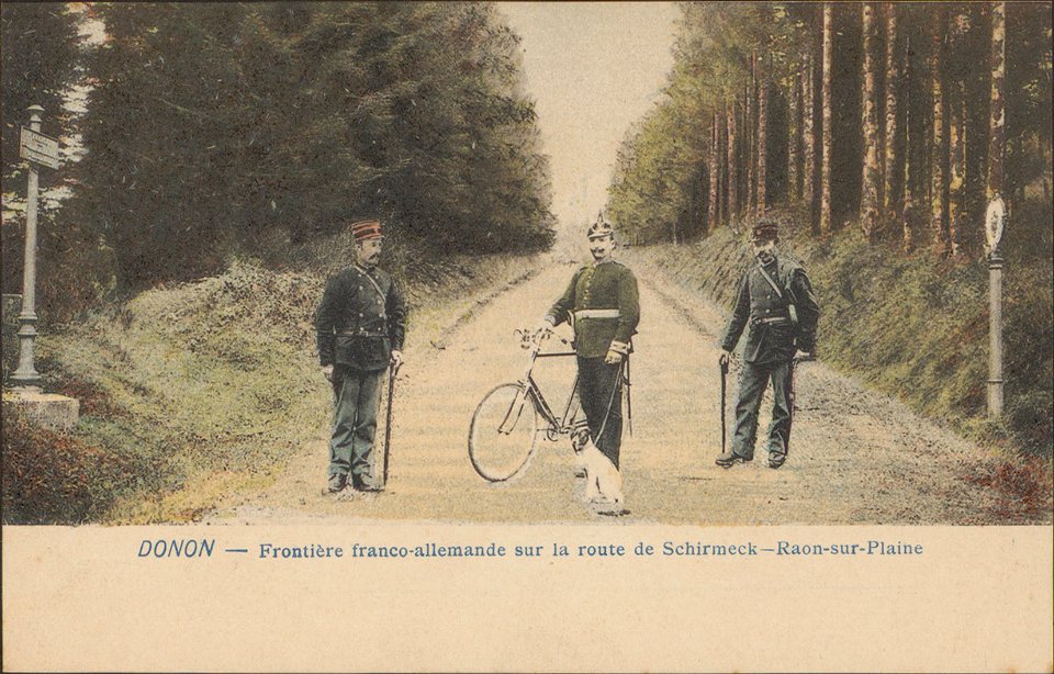 Donon, Frontière franco-allemande sur la route de Schmirmeck, Raon-sur-Plaine CP 3908 PsurR