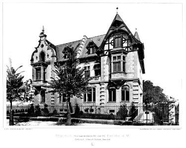 Doppelvilla Holzhausenstrasse 50 und 52 Frankfurt am Main, Architekt Schmidt-Diehler, Tafel 5, Kick Jahrgang II