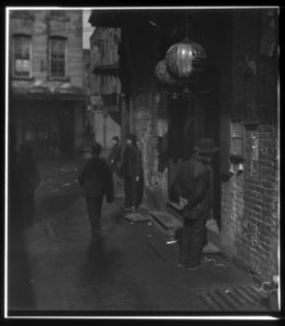 Doorways in dim shadows, Chinatown, San Francisco LOC agc.7a55100