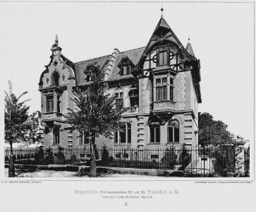 Doppelvilla Holzhausenstrasse 50 und 52 Frankfurt am Main Architekt Schmidt-Diehler, Frankfurt Tafel 5 Kick,Jahrgang II