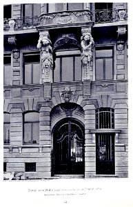 Doppel-Wohnhaus, Untermain-Kai, 29 und 30,Frankfurt am Main, Detail ,Architekten Neher & v. Kauffmann aus Frankfurt am Main,Tafel 64, Kick Jahrgang I