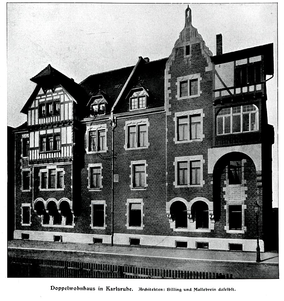 Doppelwohnhaus in Karlsruhe, Architekten Billing und Mallebrein aus Karlsruhe, Kick Jahrgang II