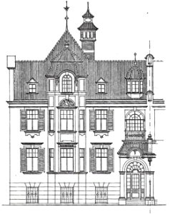 Doppelvilla Finkler Aufriss Tempelstraße 1 1899