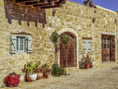 Traditional exterior stone built photo