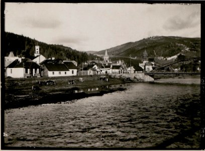 Dorna Watra, Blick vom rechten Ufer der Dorna. (BildID 15734494)