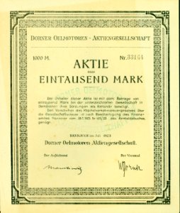 Dorner Oelmotoren AG 1923