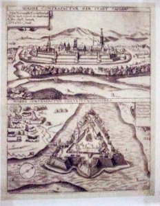 Double picture of Kassa and Komárom, 1664, East Slovak Museum, 2018-05-24-2