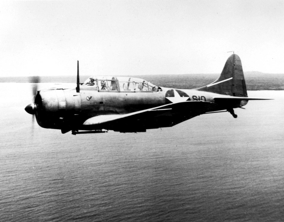 Doudlas SBD-3 VS-2 in flight 1942