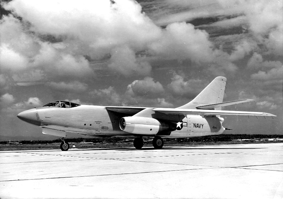 Douglas A3D-1 Skywarrior on the ground in 1956 (NNAM.2011.003.233.012)