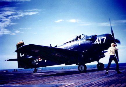 Douglas AD-4NA Skyraider of VF-194 aboard USS Boxer (CVA-21), in 1953 (NNAM.1996.253.2909)