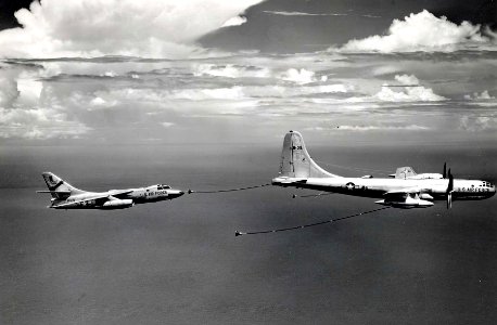 Douglas RB-66B Destroyer in flight refueling (SN 53-452) with Boeing KB-50J (SN 48-109) 061102-F-1234P-028