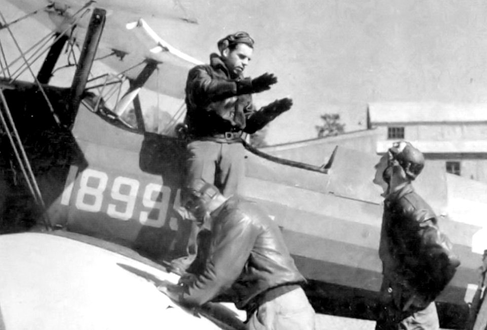 Douglas Army Airfield - PT-17 Stearman Instructor and Cadet