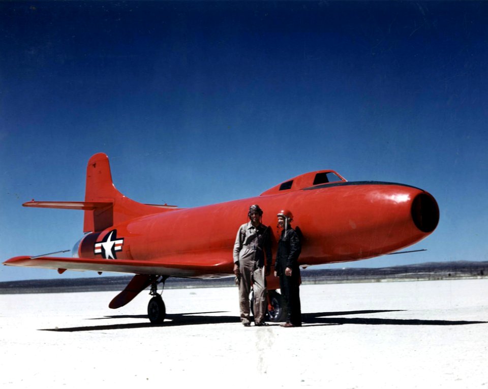 Douglas D-558-I with pilots Carl and Cladwell 1947