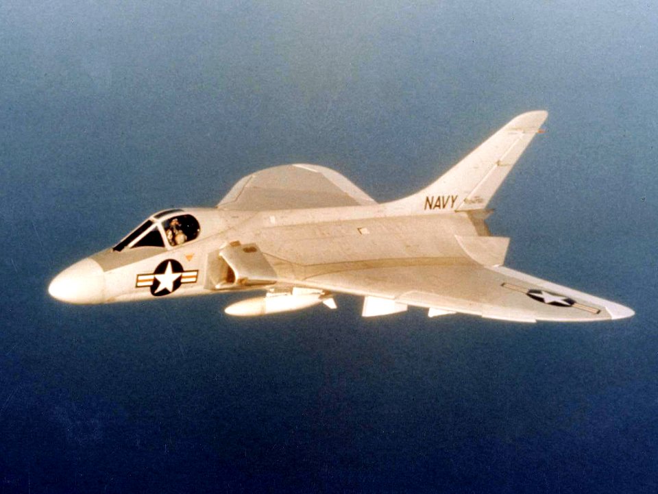 Douglas F4D-1 Skyray in flight c1957