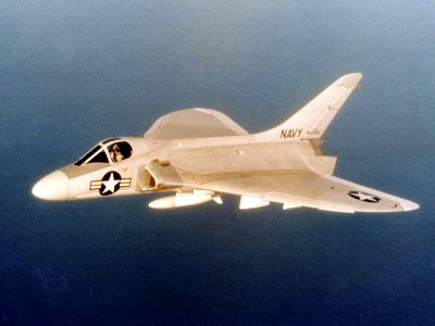 Douglas F4D-1 Skyray in flight c1957