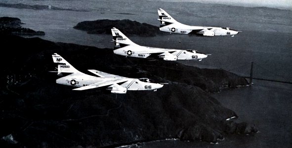 Douglas KA-3B Sykwarriors of VAQ-135 in flight over California, circa in 1973