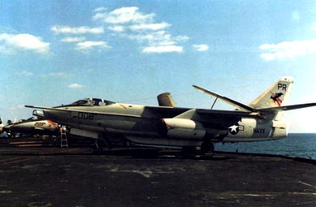 Douglas EA-3B Skywarrior of VQ-1 aboard USS Ranger (CV-61), circa in 1981