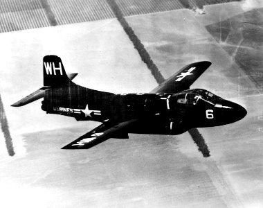 Douglas F3D-2 Skyknight of VMF(N)-542 in flight, circa in early 1953 (A 48668)