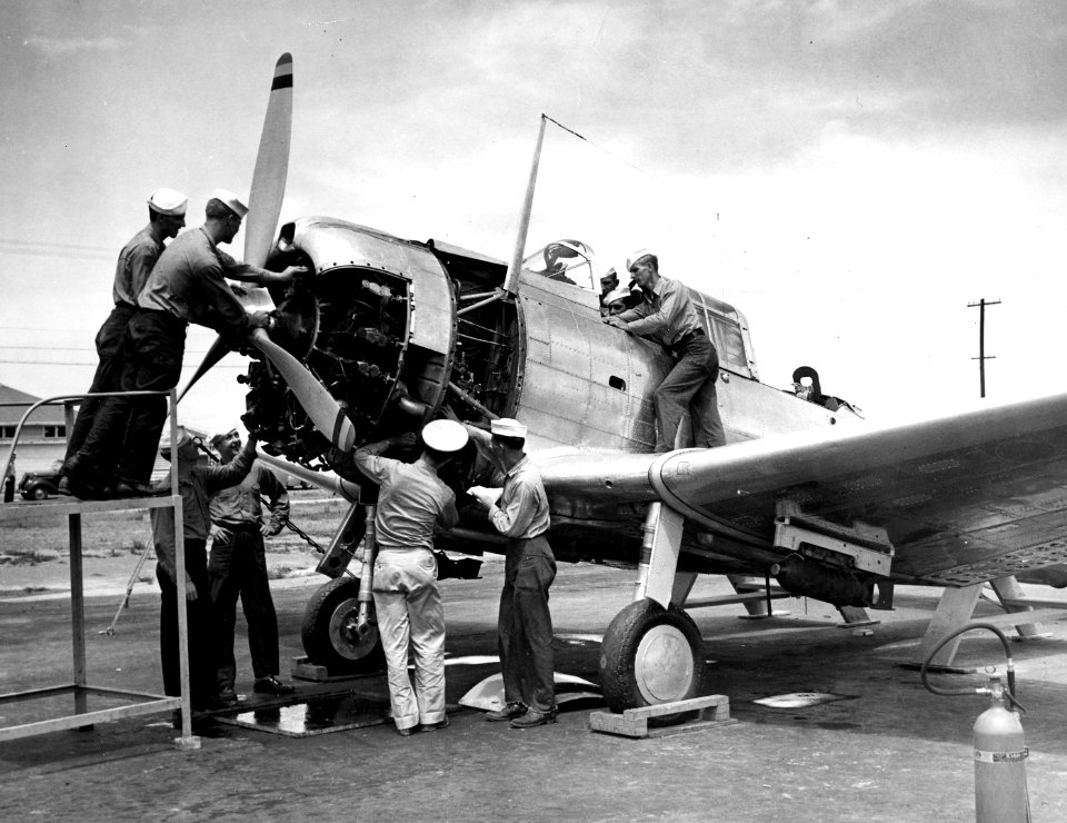 Douglas SBD at the Naval Air Technical Training Center Memphis during World War II