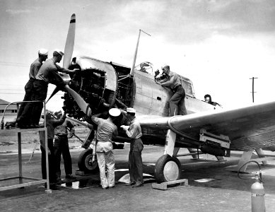 Douglas SBD at the Naval Air Technical Training Center Memphis during World War II