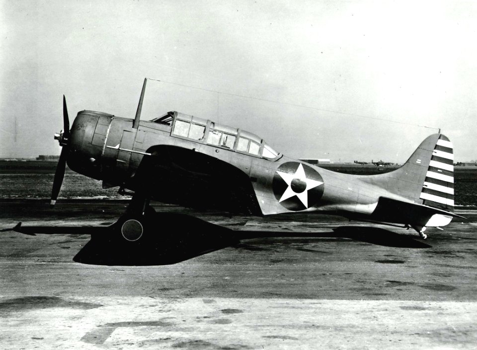 Douglas SBD-3 Dauntless ready for delivery at El Segundo on 4 March 1942 (NNAM.1996.253.821)