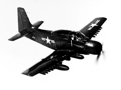 Douglas XAD-5 Skyraider in flight in March 1952