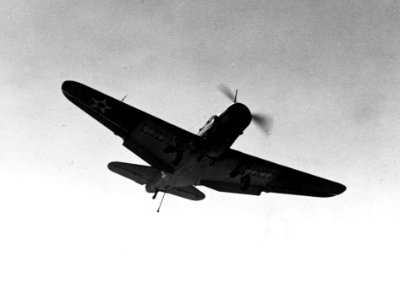Douglas TBD-1 Devastator of VT-6 in flight on 29 July 1941 (80-G-21056-H)