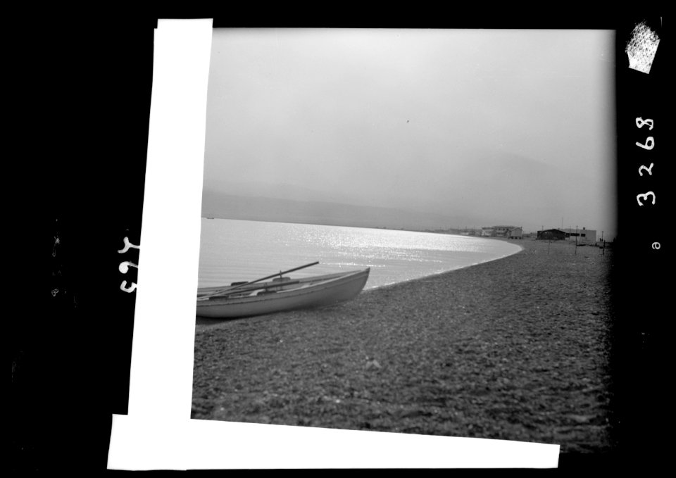 Down the Jordan Valley from the Sea of Galilee to the Dead Sea. North shore of Dead Sea. Shoreline and eastern ranges LOC matpc.15262