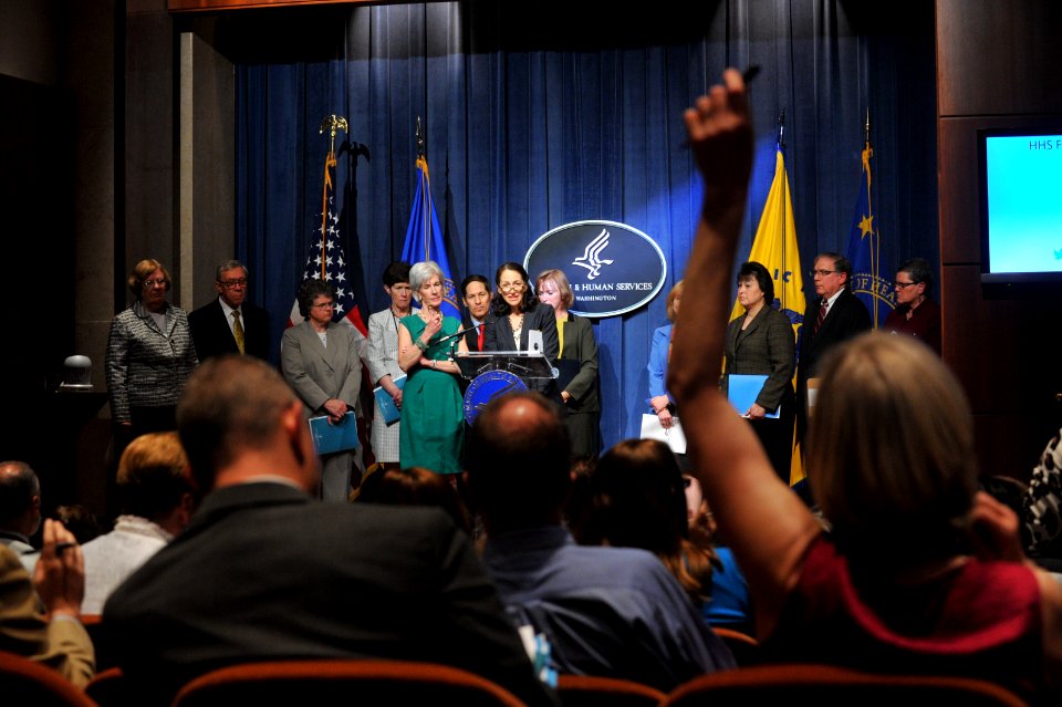 Dr, Margaret Hamburg, FDA Commissioner, delievers remarks at the HHS 2014 Budget Press Conference, April 10, 2013 (Pic 4)