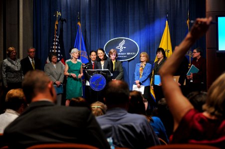 Dr, Margaret Hamburg, FDA Commissioner, delievers remarks at the HHS 2014 Budget Press Conference, April 10, 2013 (Pic 3)