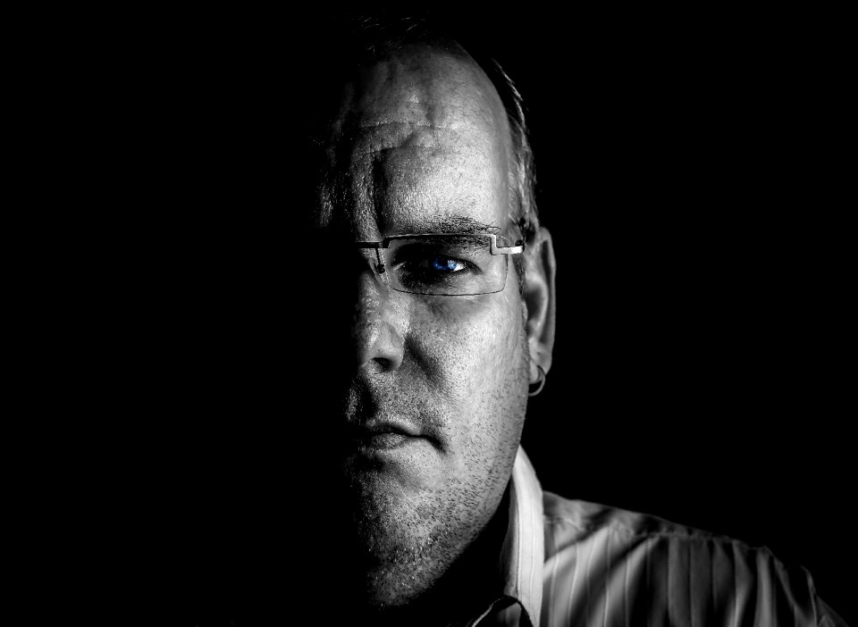 Mysterious portrait shadow