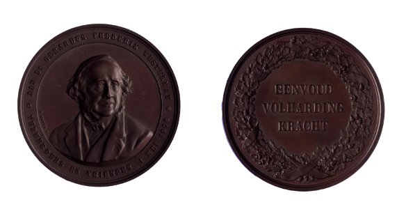 Dr. Gerardus Fredericus Westerman (1807-1890), directeur en medeoprichter van Natura Artis Magistrata, t.g.v. het 40 jarig bestaan van Artis, objectnr PA 1913