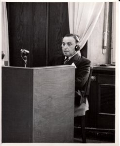 Dr. Herbert Engler testifying in the Pohl Trial