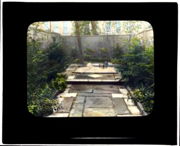 Dr. Henry Alexander Murray, Jr., house, 129 East 69th Street, New York, New York. View from terrace to sandbox LCCN2008675963
