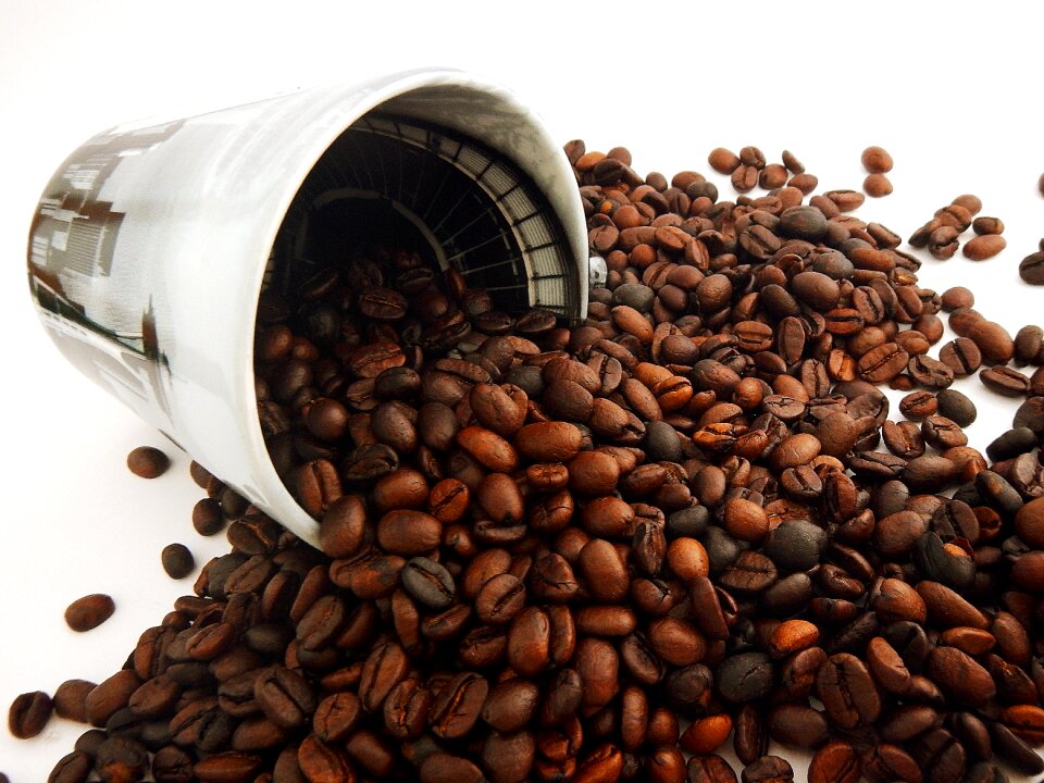 Spilled coffee coffe cup